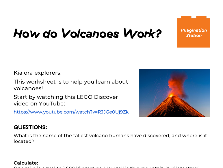 How do Volcanoes Work? at Imagination Station